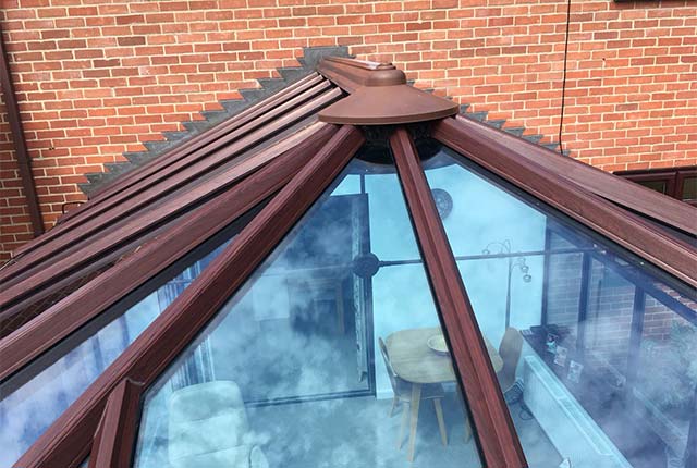 Conservatory roof after window clean