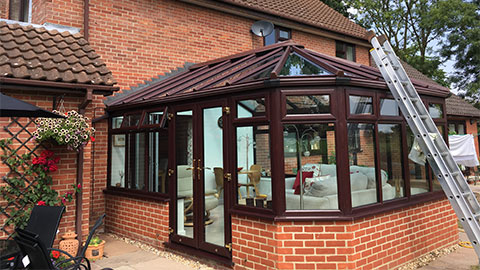 Conservatory after full window and roof panel clean