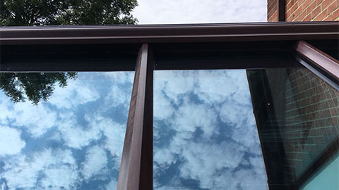 Conservatory roof panels after builders first clean